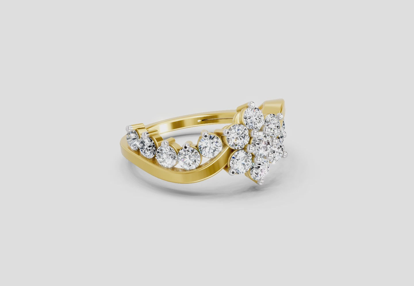 Resplendent Cluster Diamond Ring