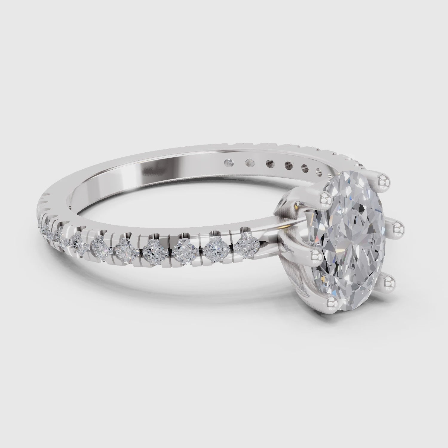 Iconic Oval Solitaire Diamond Engagement Ring