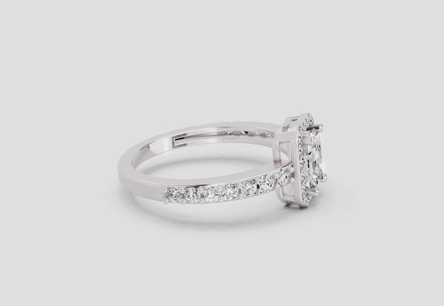 Luminous Square Diamond Ring