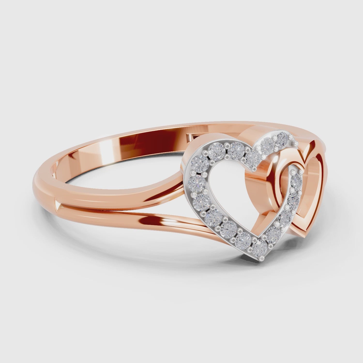 Stunning Heart Diamond Engagement Ring