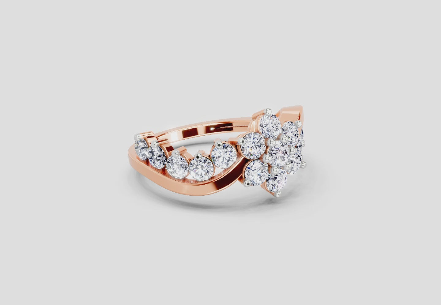 Resplendent Cluster Diamond Ring