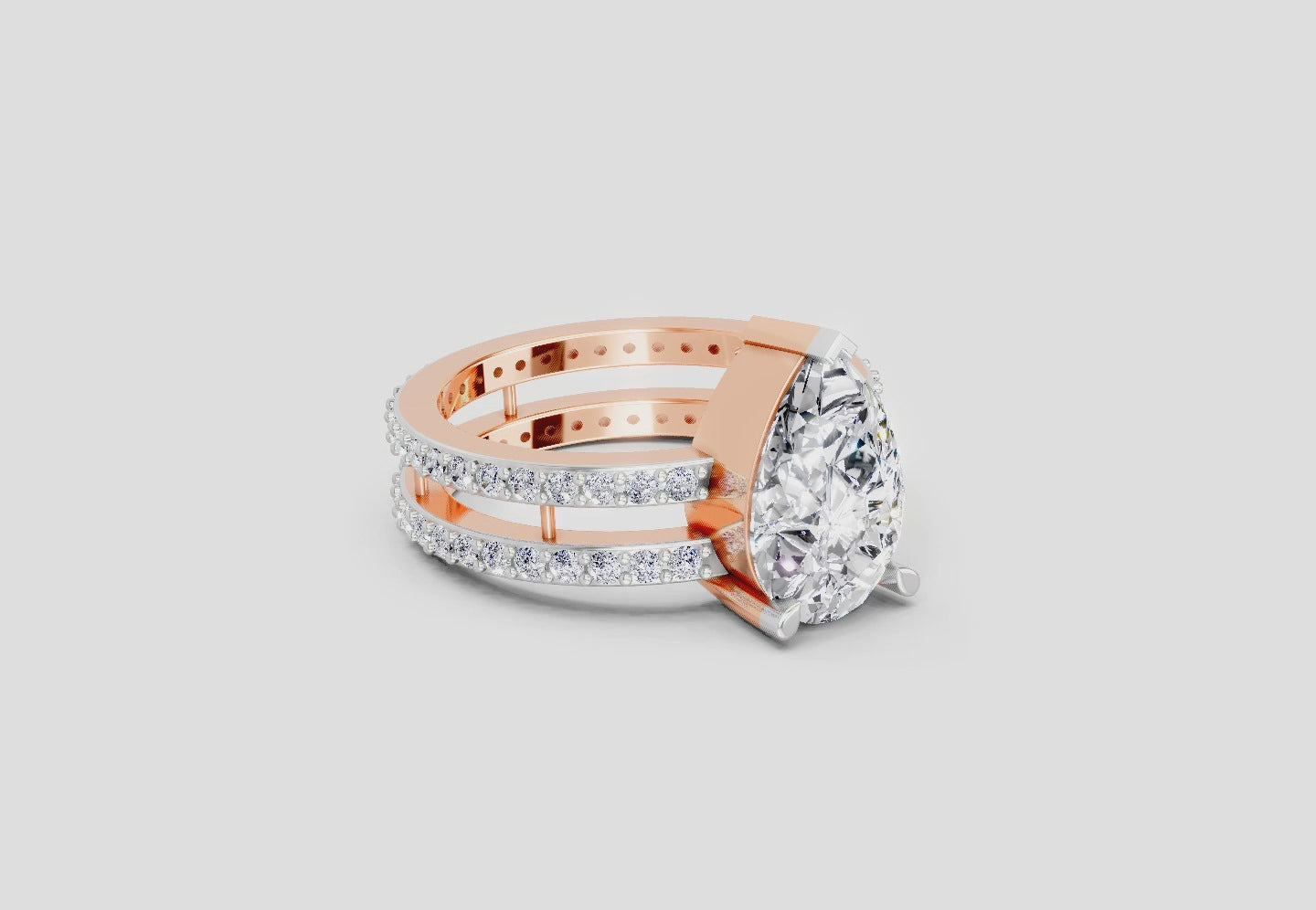 Elegant Pear Diamond Engagement Ring