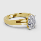 Refined Oval Solitaire Diamond Ring