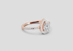 Majestic Pear Halo Diamond Ring