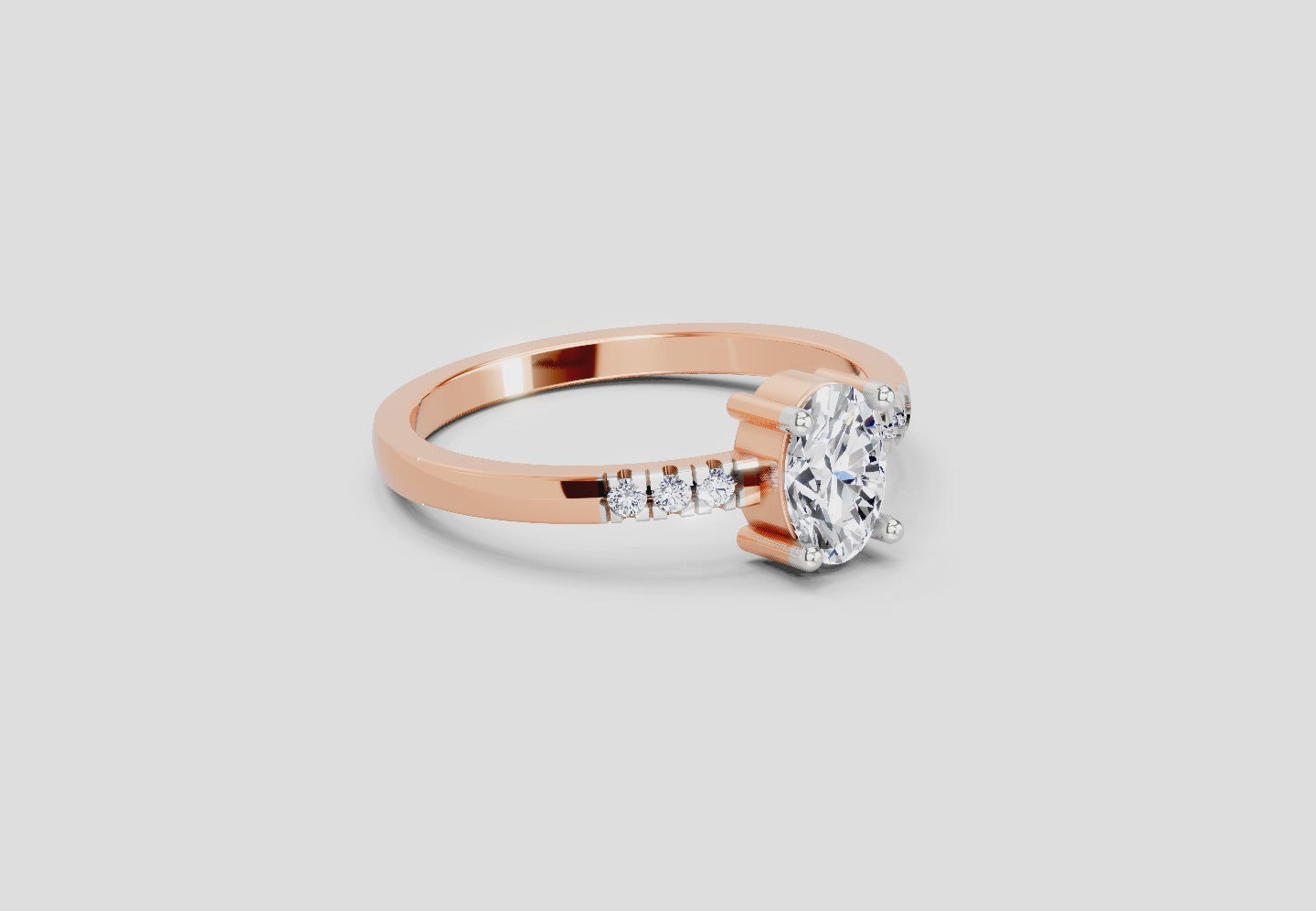 Brilliant Oval Solitaire Diamond Ring