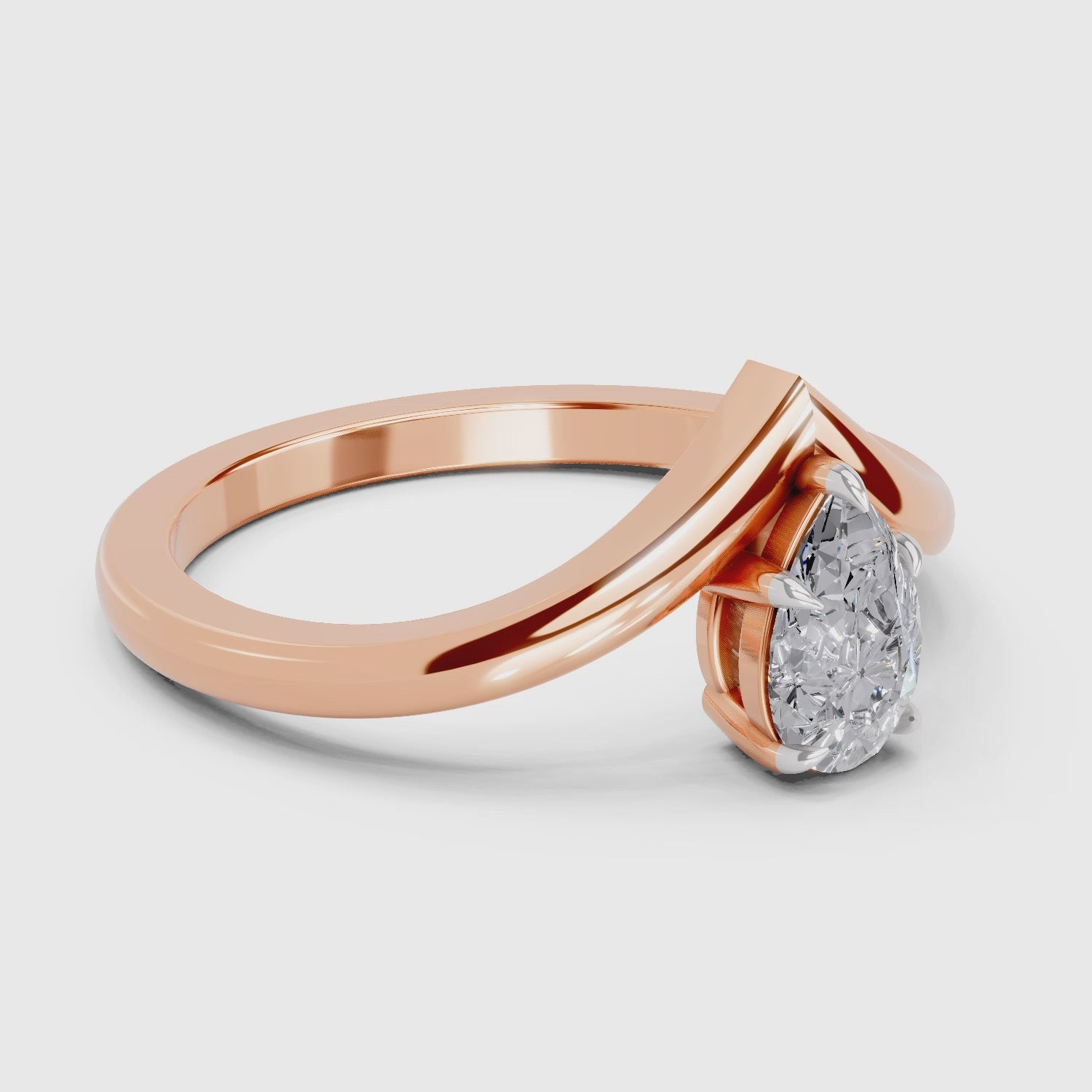 Iconic Pear Solitaire Diamond Ring