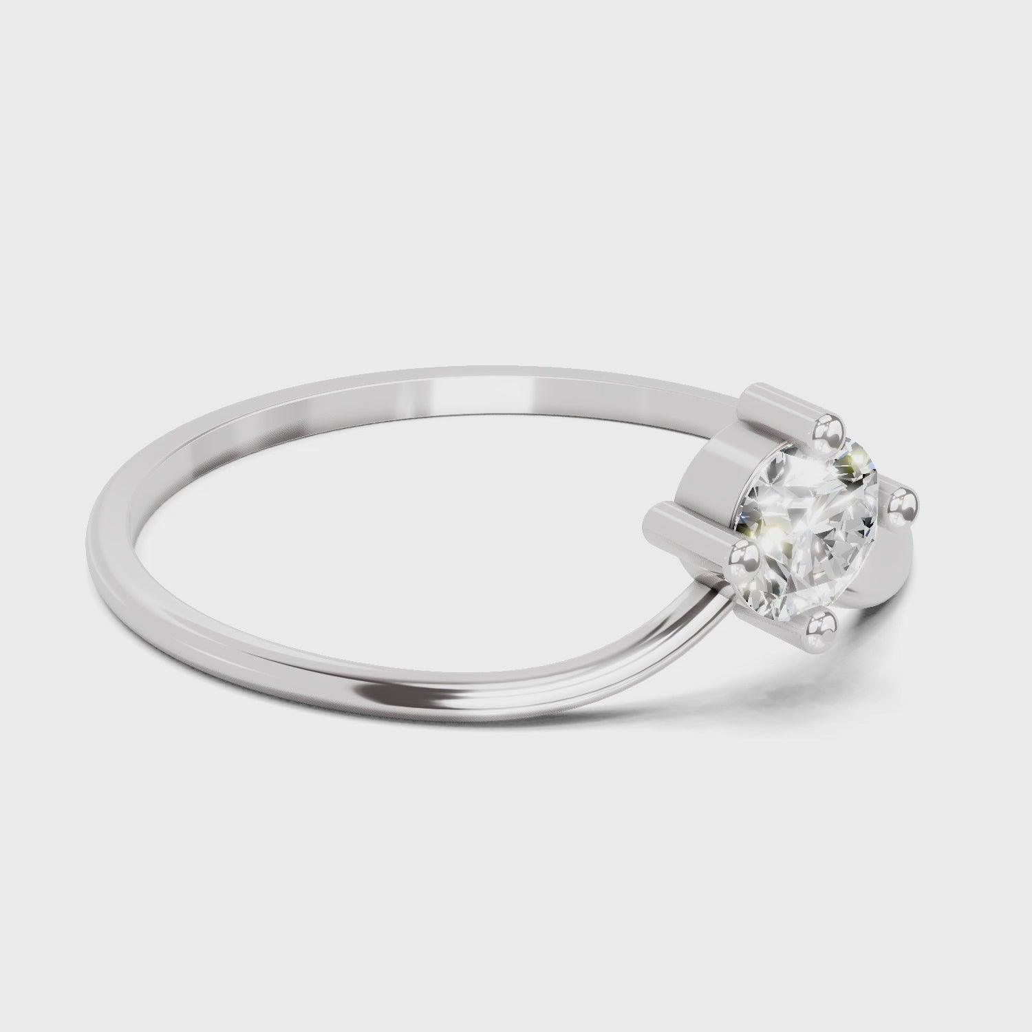 Classic Luna Solitaire Diamond Engagement Ring