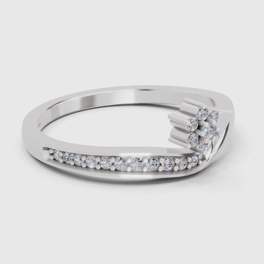 Captivating Floral Diamond Engagement Ring