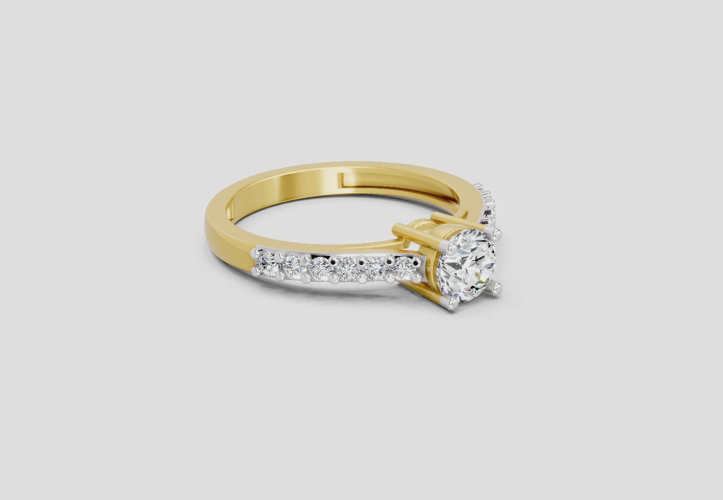 Graceful Solitaire Diamond Ring