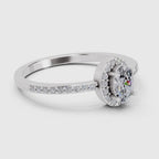 Ethereal Oval Halo Diamond Ring