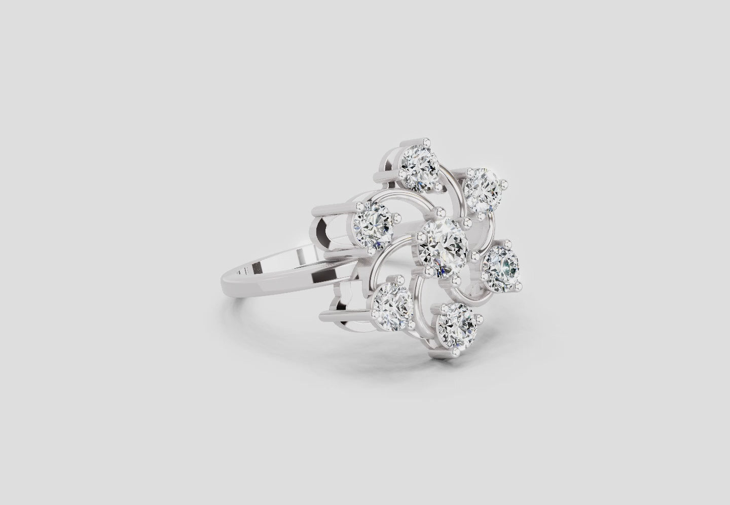 Eternal Round Swirl Diamond Ring