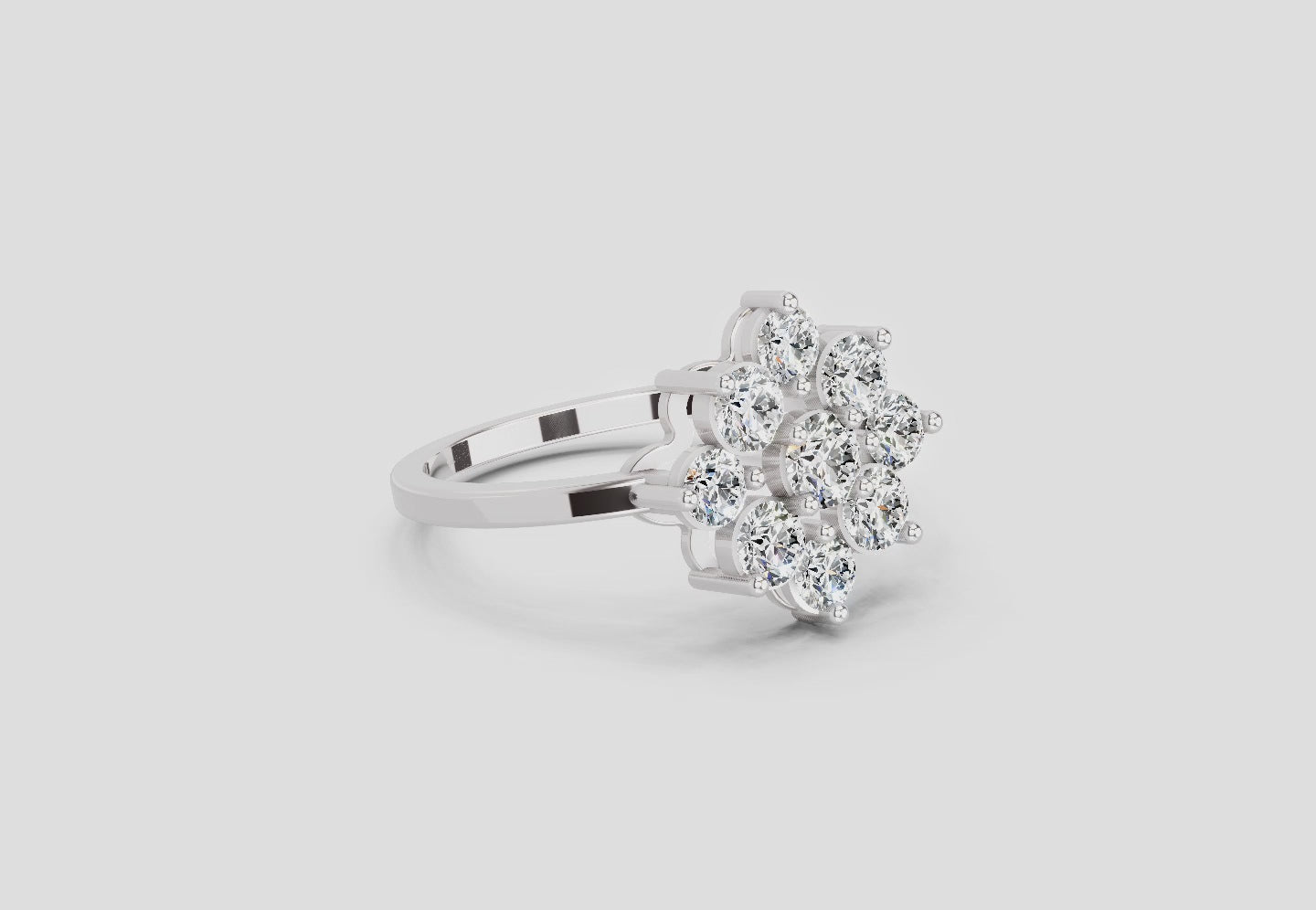Resplendent Blossom Diamond Engagement Ring