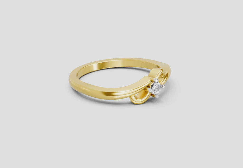 Gleaming Round Solitaire Diamond Ring