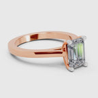 Sublime Emerald-Cut Solitaire Diamond Ring
