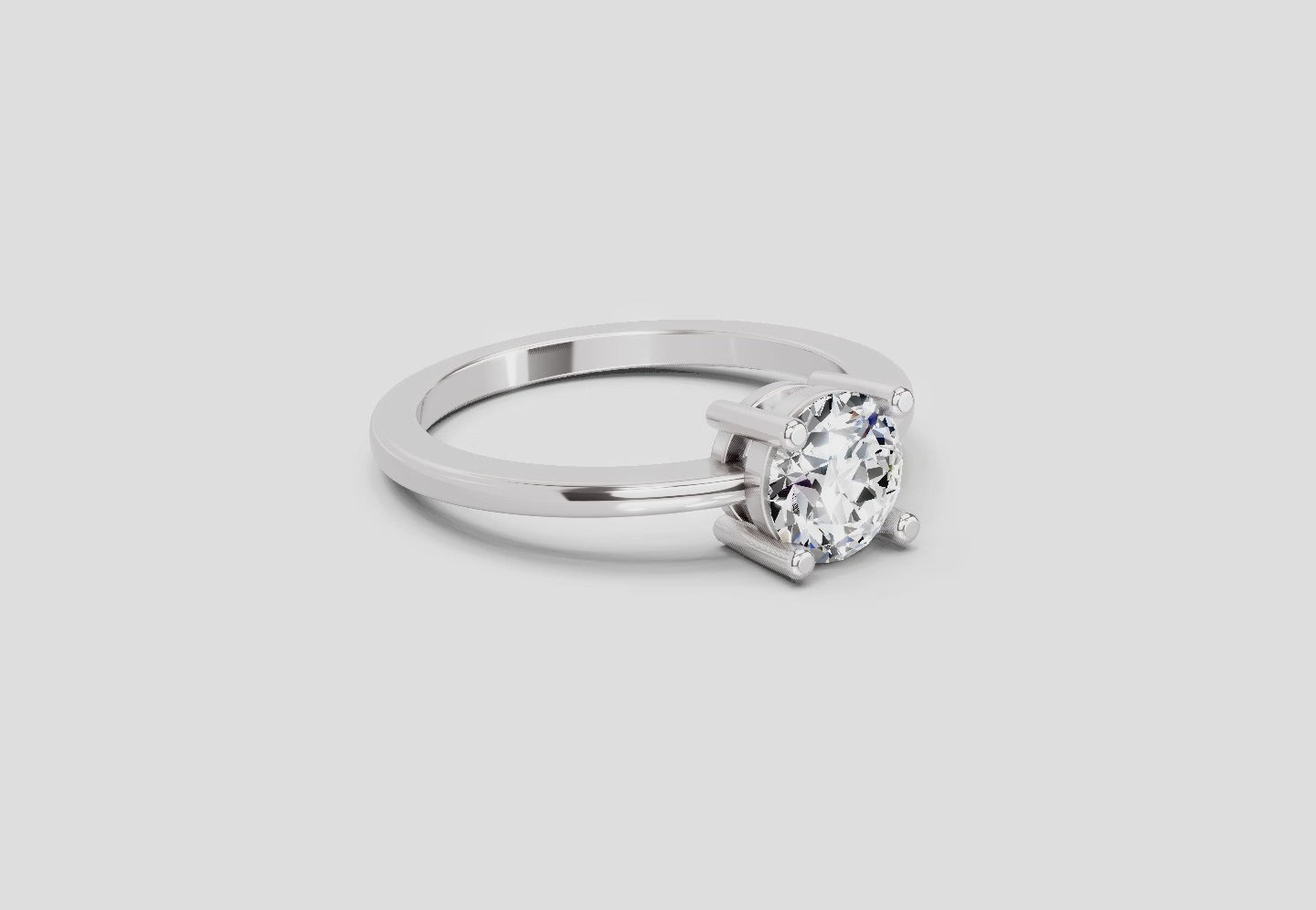 Regal Round Solitaire Diamond Ring