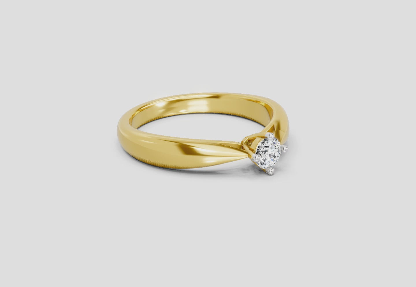 Opulent Round Solitaire Diamond Ring