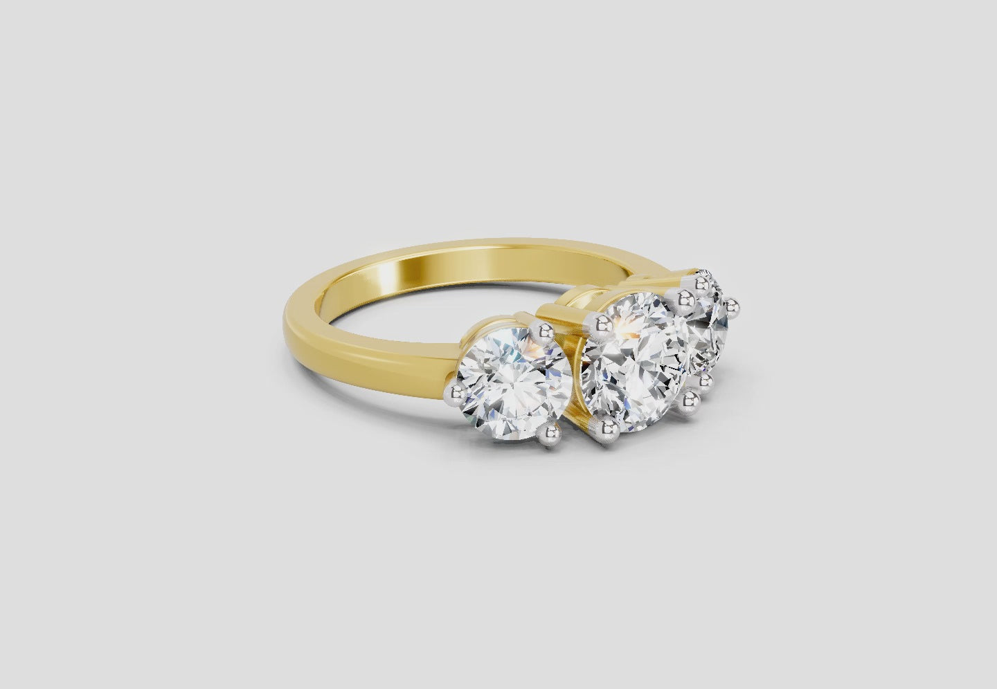 Brilliant Round Three-Stone Diamond Ring