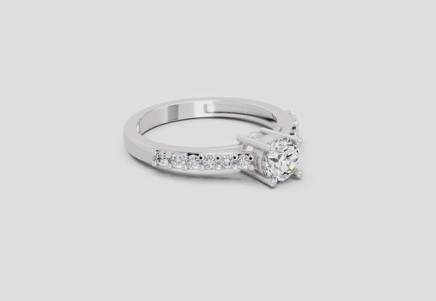 Graceful Solitaire Diamond Ring