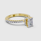 Glistening Emerald-Cut Solitaire Diamond Ring