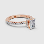 Glistening Emerald-Cut Solitaire Diamond Ring