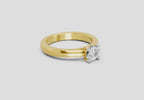 Glistening Round Solitaire Diamond Ring