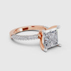 Majestic Princess-Cut Solitaire Diamond Ring
