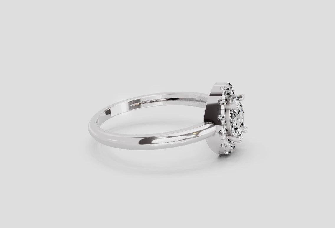Opulent Oval Diamond Ring