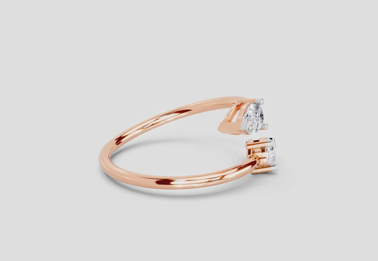 Elegant Pear Solitaire Diamond Ring