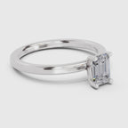 Timeless Emerald-Cut Solitaire Diamond Ring