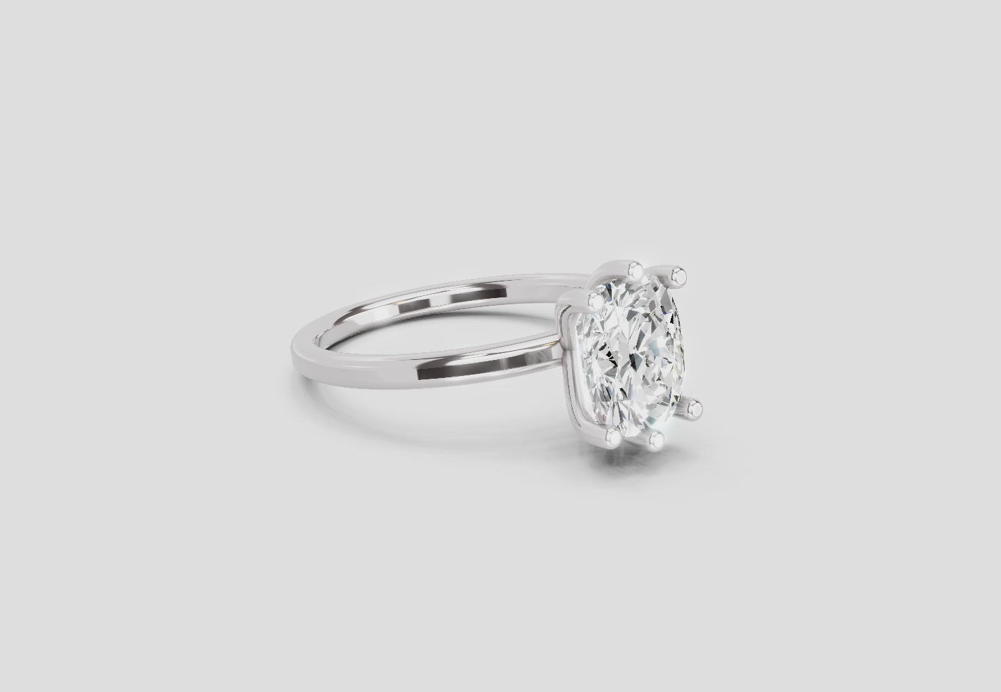 Dreamy Cushion Solitaire Diamond Ring