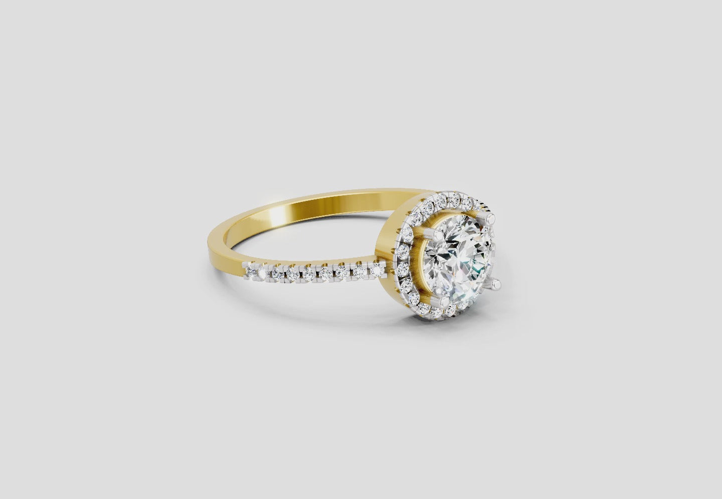 Resplendent Halo Diamond Ring
