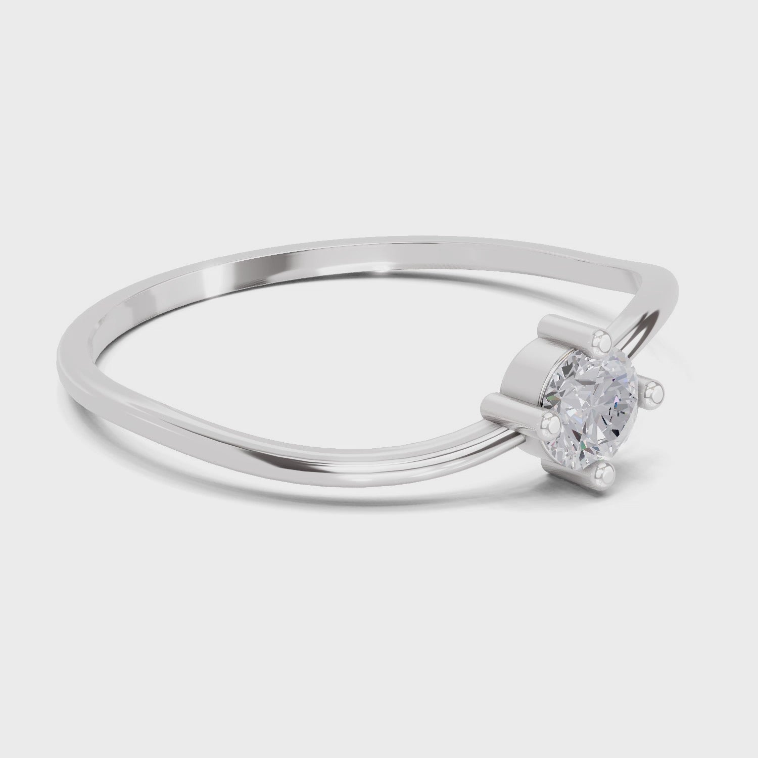 Luminous Celestial Diamond Engagement Ring