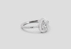 Majestic Pear Halo Diamond Ring