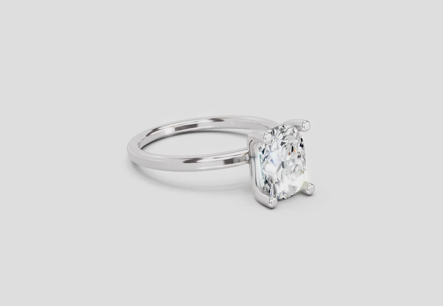 Iconic Cushion Solitaire Diamond Ring