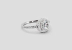 Shimmering Round Halo Diamond Engagement Ring