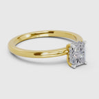 Sparkling Radiant-Cut Solitaire Diamond Ring