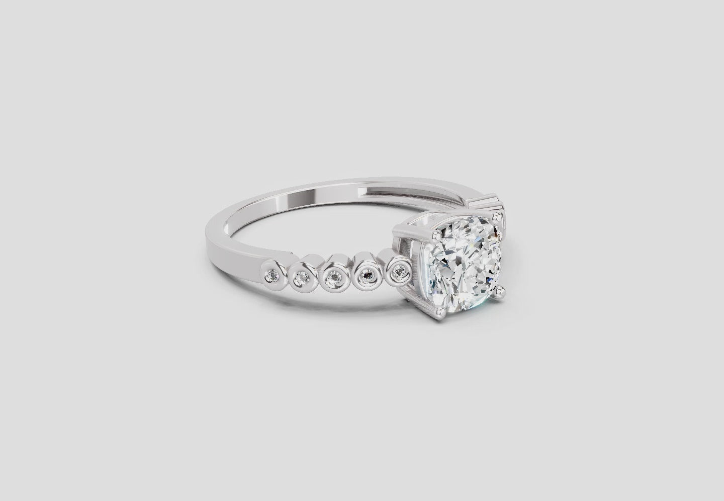 Captivating Cushion Diamond Engagement Ring