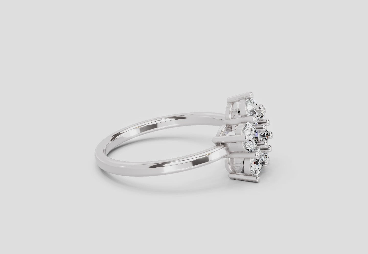 Exquisite Floral Diamond Ring