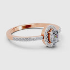 Ethereal Oval Halo Diamond Ring