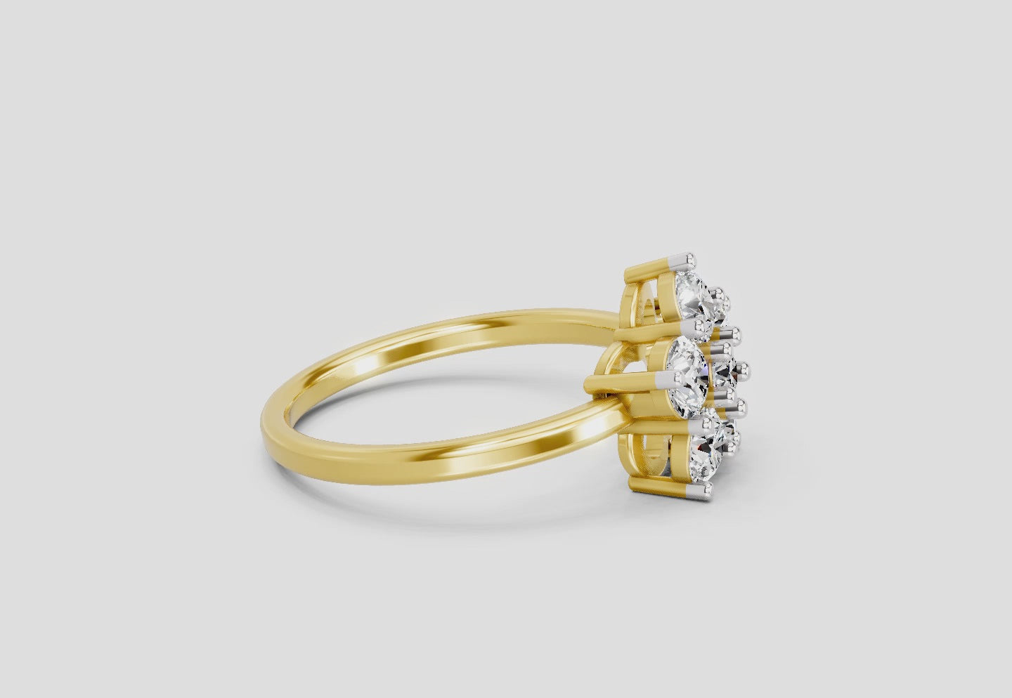 Exquisite Floral Diamond Ring