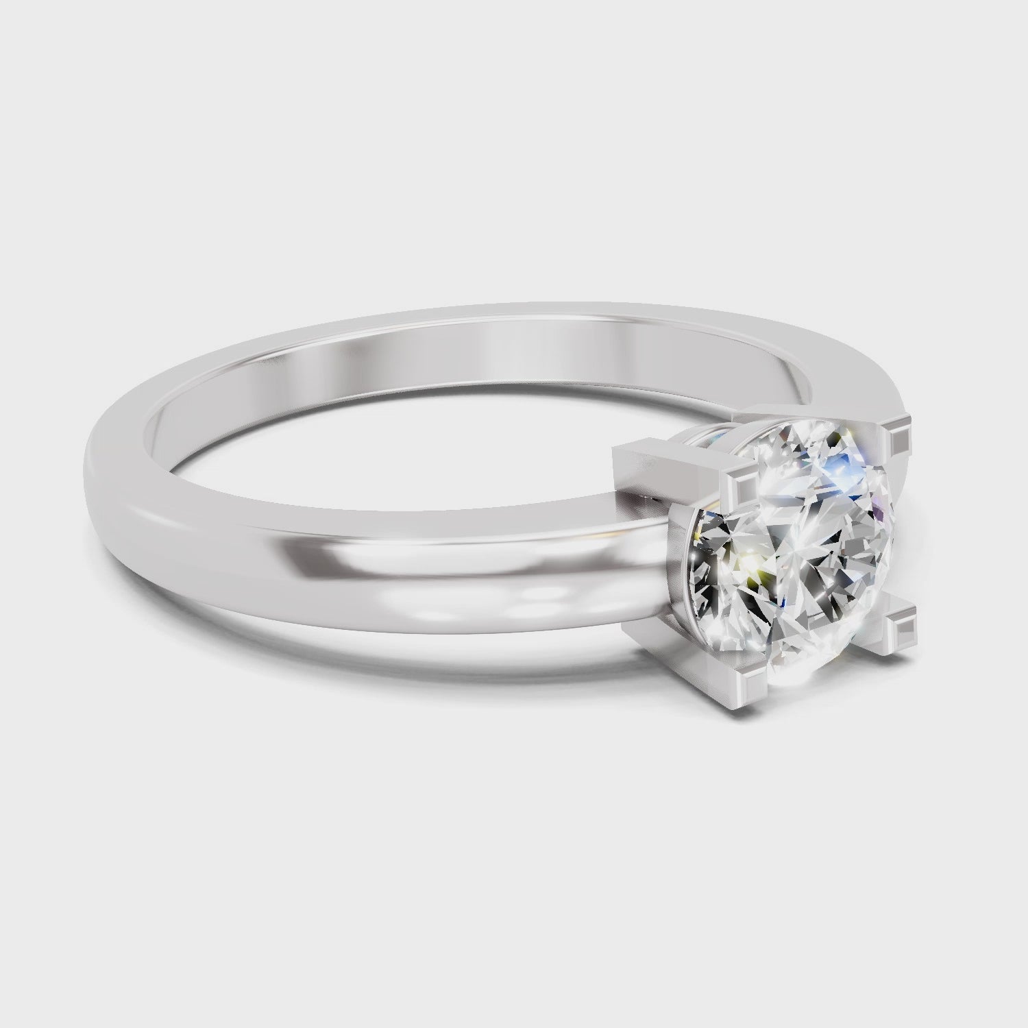 Ethereal Solitaire Diamond Engagement Ring