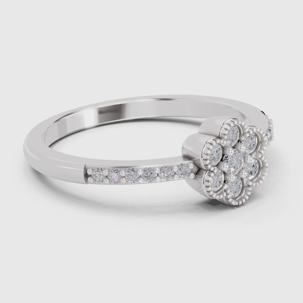 Ethereal Floral Diamond Engagement Ring
