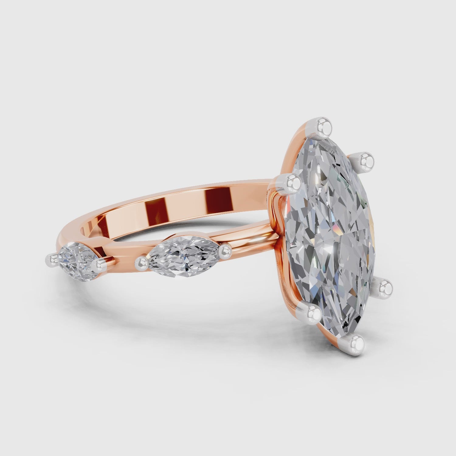 Majestic Marquise Solitaire Diamond Ring