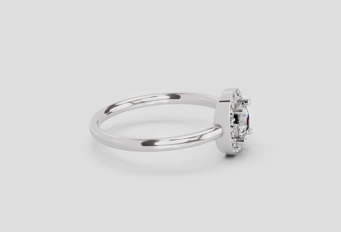 Captivating Cushion Halo Diamond Ring