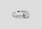 Delicate Princess-Cut Solitaire Diamond Ring