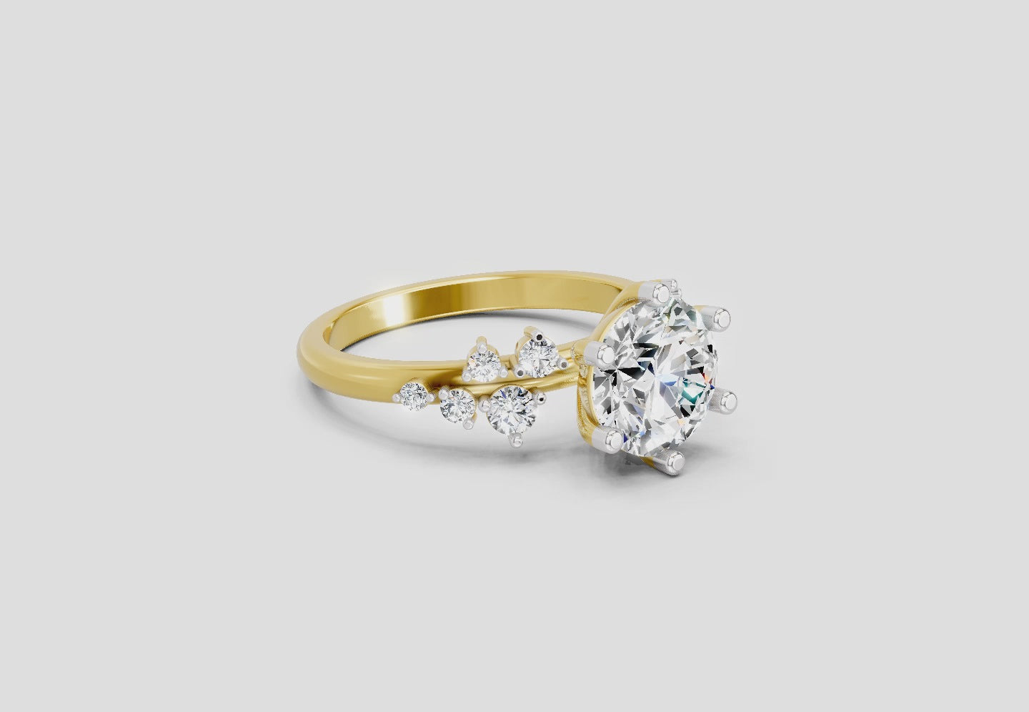 Regal Bloom Diamond Engagement Ring