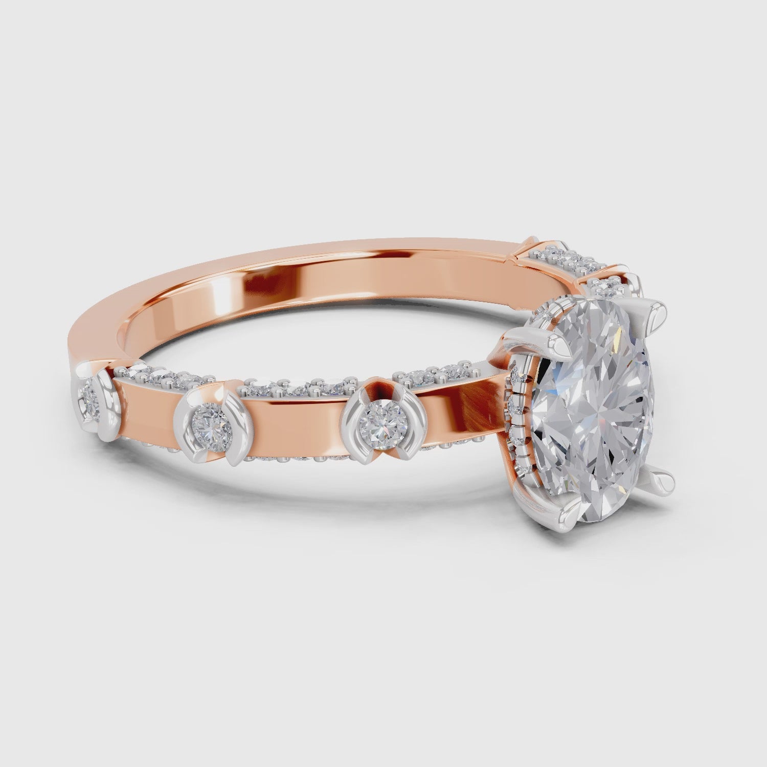 Ethereal Oval Solitaire Diamond Ring