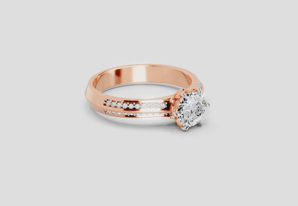 Sparkling Round Solitaire Diamond Ring