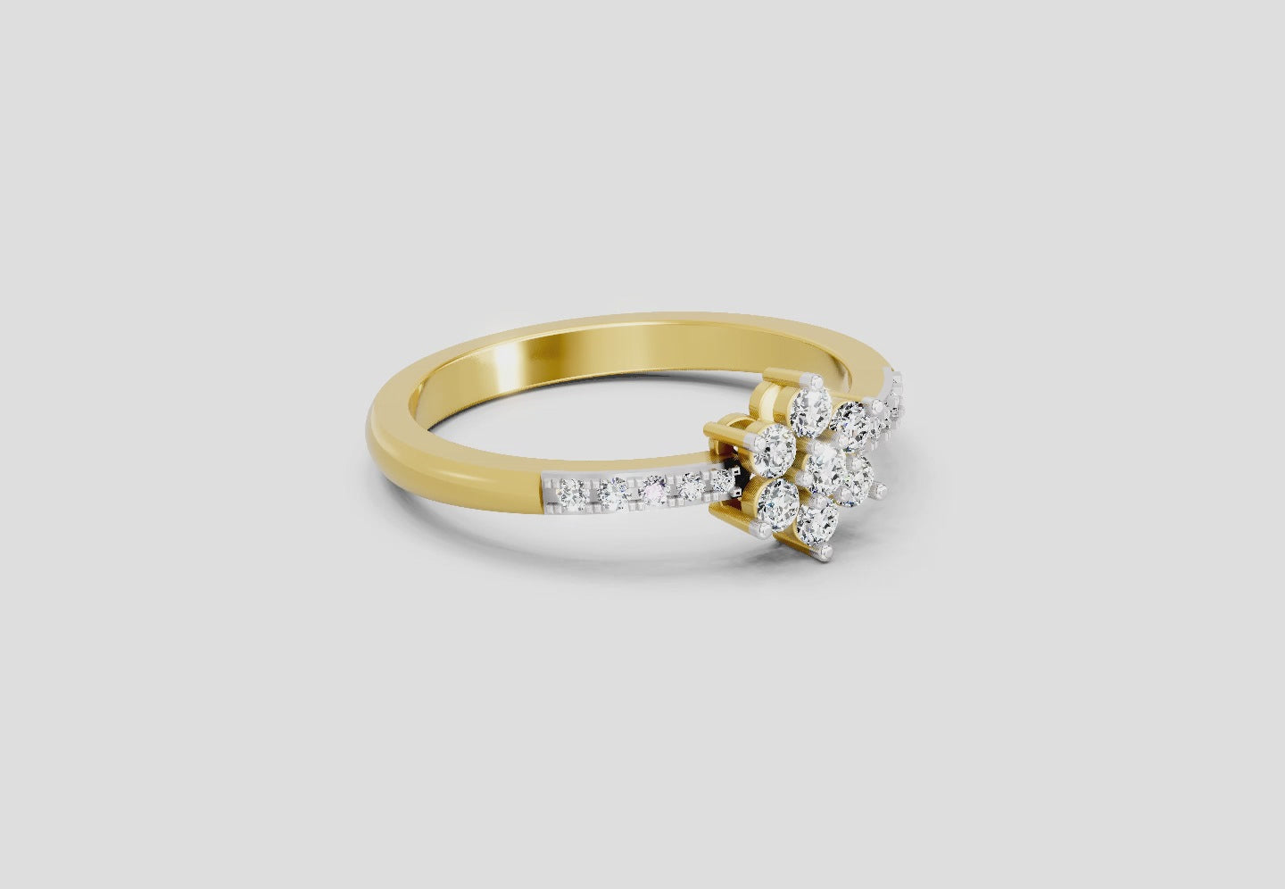 Opulent Floral Diamond Ring