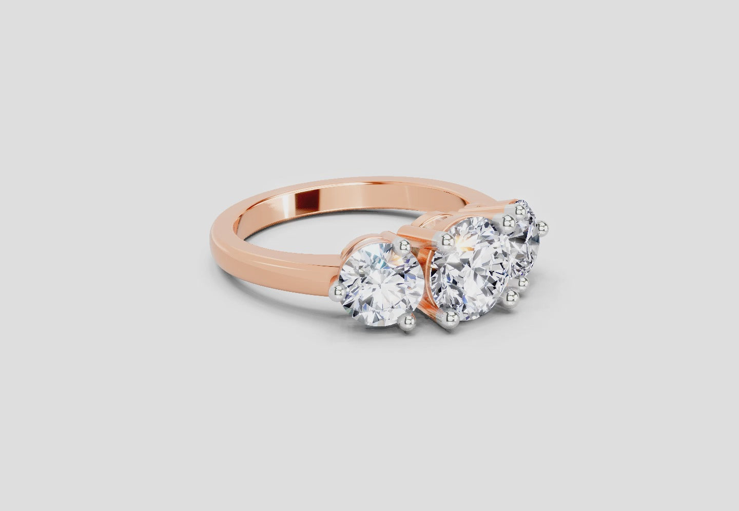 Brilliant Round Three-Stone Diamond Ring